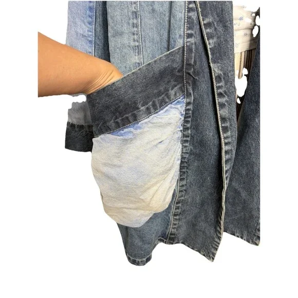 Pilcro and Letterpress Jadira Jacket Robe Chore Work Lounge Kimono Drape MEDIUM - Picture 4 of 6